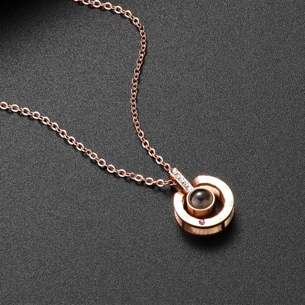 I Love You Gift Circle Stone Necklace